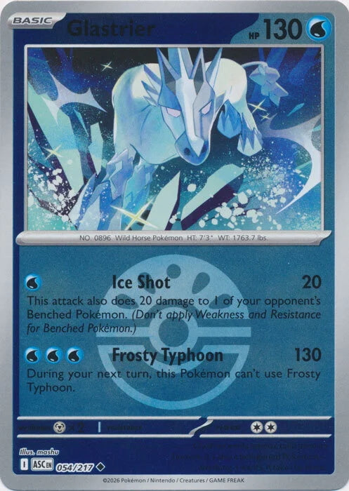 Ascended Heroes Glastrier #054/217 Pokeball Reverse Holo